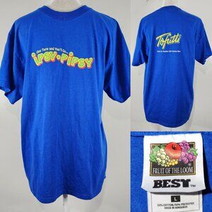 Vtg 2000s Y2K era Fruit of the Loom Tofutti Energy Mens Large Best 50/50 T-shirt